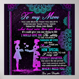 To My Mum And Daughter Gift, Mummy Gift Idea Poster