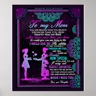 To My Mum And Daughter Gift, Mummy Gift Idea Poster