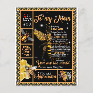 To My Mum Gift, Daughter And Mum, Bee Lovers Gift Flyer