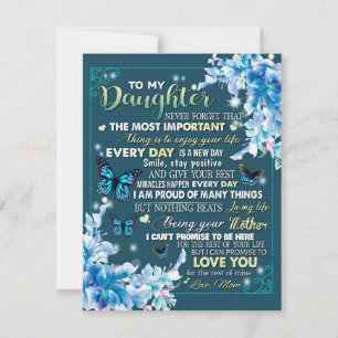 To My Mum Gift,Daughter And Mum,Butterfly Lovers Invitation
