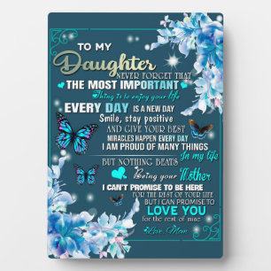 To My Mum Gift,Daughter And Mum,Butterfly Lovers Plaque