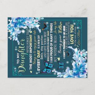 To My Mum Gift,Daughter And Mum,Butterfly Lovers Postcard
