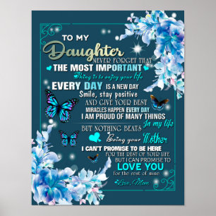 To My Mum Gift,Daughter And Mum,Butterfly Lovers Poster