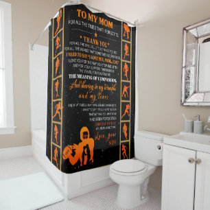 To My Mum Gift, Mum And Son, Ice Hockey Mum Shower Curtain