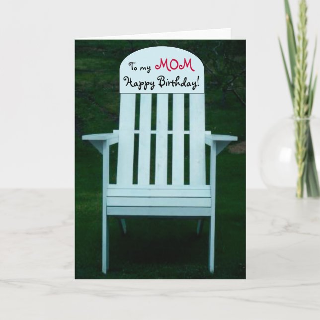 To my mum Happy Birthday Chair Card (Front)