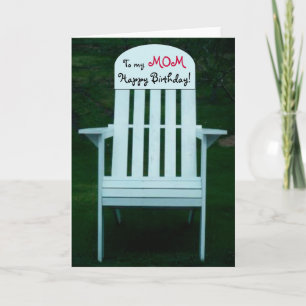 To my mum Happy Birthday Chair Card