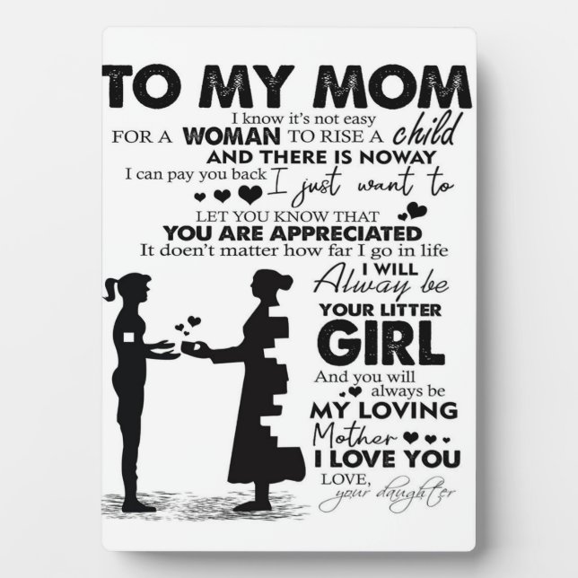 To My Mum Home Decor | Gift For Holiday Plaque (Front)