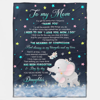 To My Mum little elephent blanket, mum's blanket