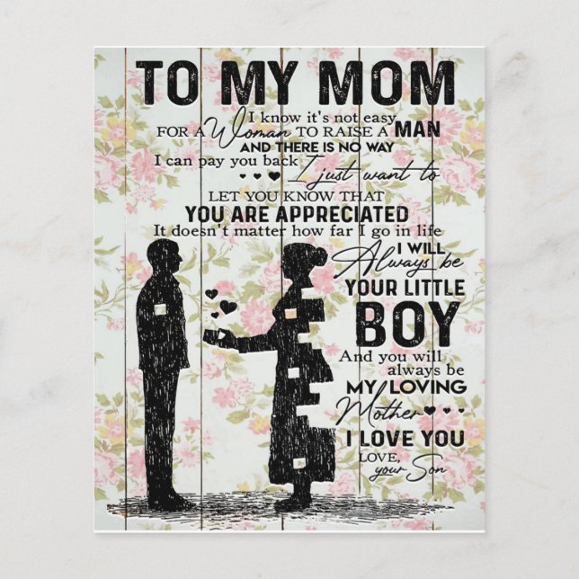 To My Mum, Mother Birthday Gift, Quotes To Mum Flyer (Back)