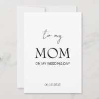 To my Mum on my Wedding Day Card, Personalised Car