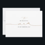 To My Mum On My Wedding Day Elegant<br><div class="desc">Elegant script calligraphy wedding day card - TO MY BEAUTIFUL MUM ON MY WEDDING DAY</div>