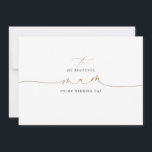 To My Mum On My Wedding Day Elegant<br><div class="desc">Elegant script calligraphy wedding day card - TO MY BEAUTIFUL MUM ON MY WEDDING DAY</div>