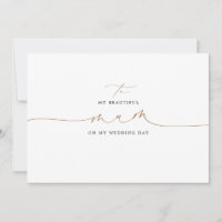To My Mum On My Wedding Day Elegant