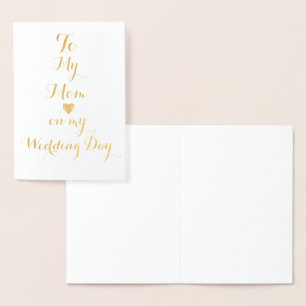 To My Mum on my Wedding Day Personalised Foil Card