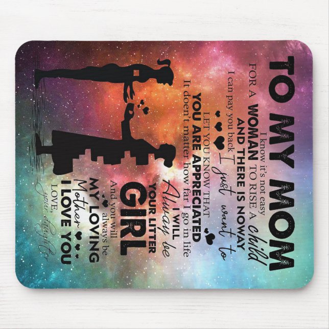 To My Mum Present | New Apartment Decor | Mouse Mat (Front)