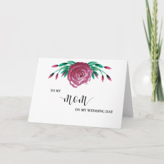 To My Mum Wedding Day Card