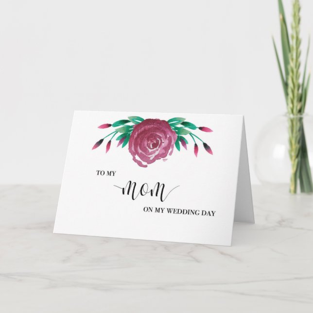 To My Mum Wedding Day Card (Front)