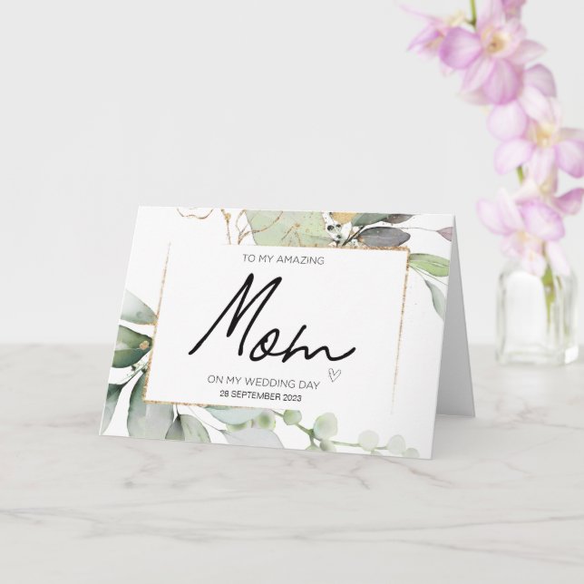 To My Mum Wedding Thank You For Brides Mother Card (Orchid)