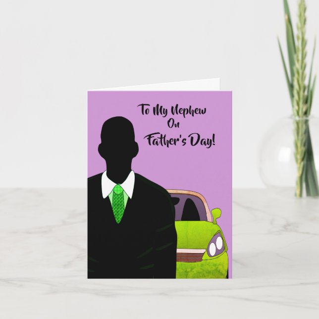 To My Nephew On Father's Day African American Card (Front)