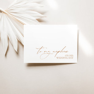 "To My Nephew On His Wedding Day" Message Card