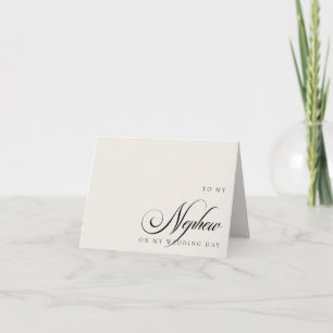 To My Nephew On My Wedding Day Message Card