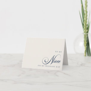 To My Niece On My Wedding Day Message Card