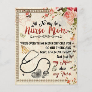 To My Nurse Mum Gift, Floral Love Letter To Mum Flyer