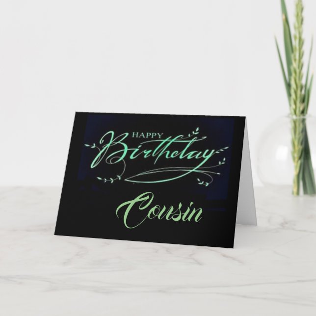 TO MY "OLDER COUSIN" ON YOUR BIRTHDAY HOLIDAY CARD (Front)