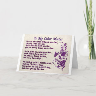 To My Other Mother; Thank You