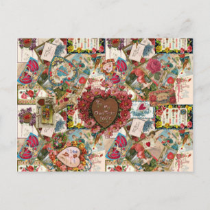 To My Own True Love ~ Vintage Valetines Postcard