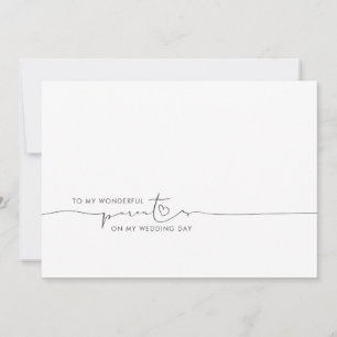 To My Parents Wedding Morning Cute Message