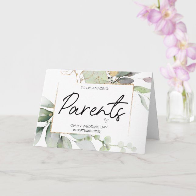 To My Parents Wedding Thank You For Brides Mum Dad Card (Orchid)
