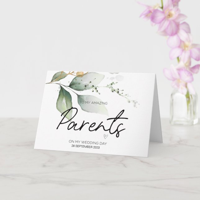 To My Parents Wedding Thank You For Brides Mum Dad Card (Orchid)