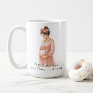 To My Pregnant Queen - Elegant Floral Pregnancy    Coffee Mug