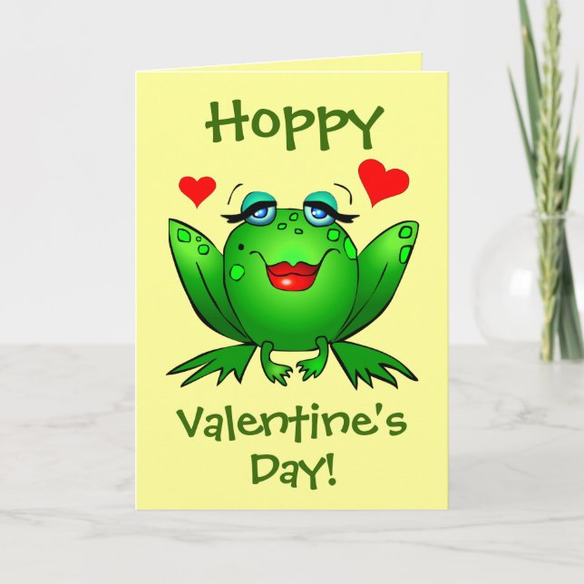 To My Prince Hoppy Valentines Frogs Cute Romantic Holiday Card (Front)