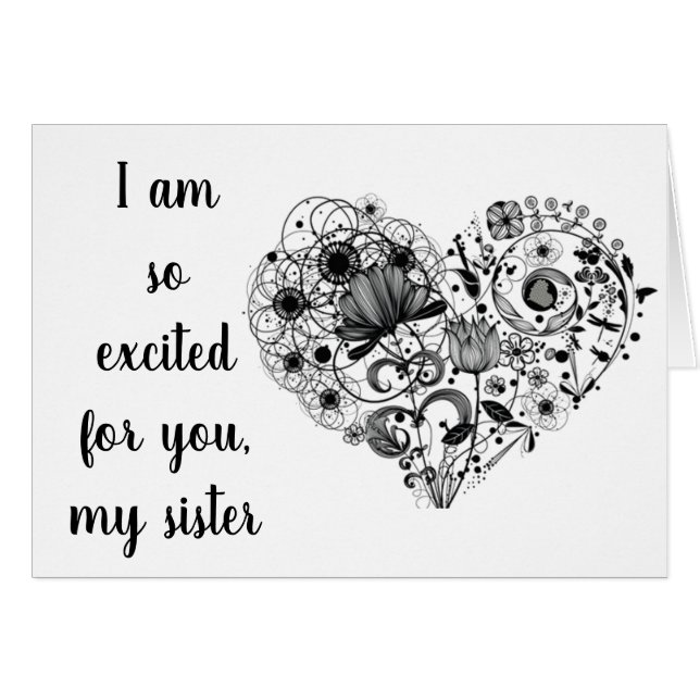 TO MY **SISTER** ON HER WEDDING DAY (Front Horizontal)