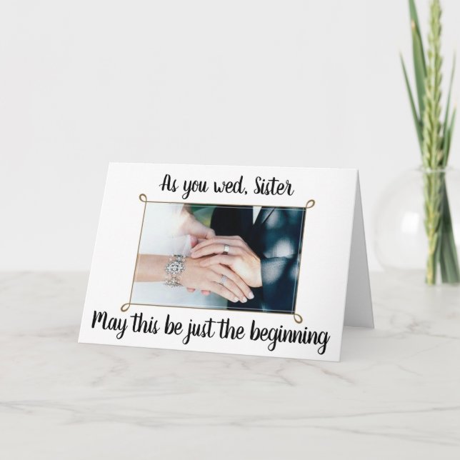 TO MY SISTER ON HER ****WEDDING DAY**** CARD (Front)