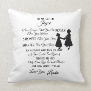 To My Sister Personalize Cushion