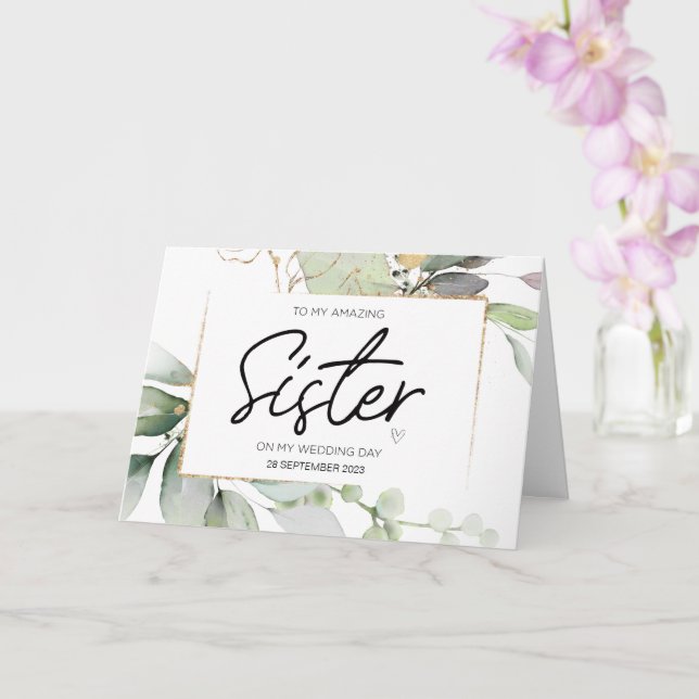 To My Sister Wedding Thank You From Brides Groom   Card (Orchid)