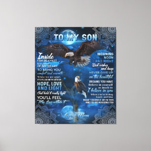 To My Son Birthday Gift, Gift To My Baby Boy Canvas Print