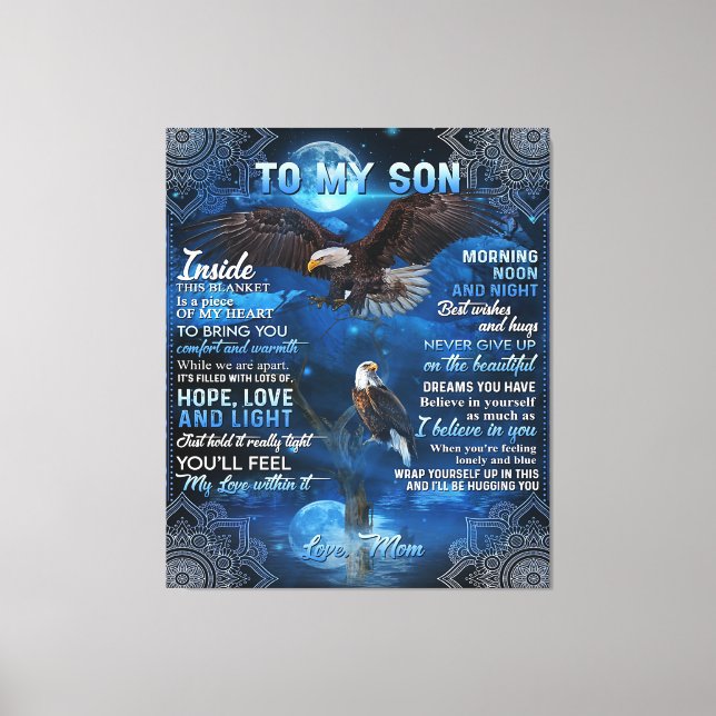 To My Son Birthday Gift, Gift To My Baby Boy Canvas Print (Front)