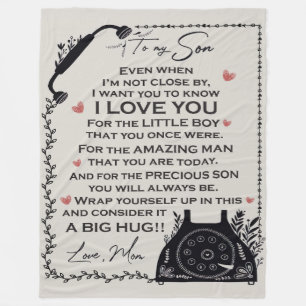 To My Son Blanket, Gift for Son Fleece Blanket