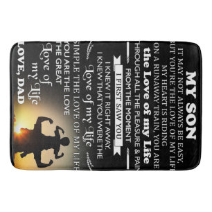 To my Son Design  Family Decoration Bath Mat