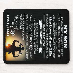 To my Son Design Family Decoration Mouse Mat