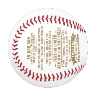 To my son Gift From Mum And Dad Baseball