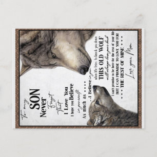 To My Son Gift, Mum And Son, Love Letter To Son Announcement Postcard