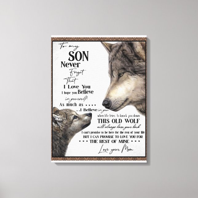 To My Son Gift, Mum And Son, Love Letter To Son Canvas Print (Front)