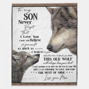 To My Son Gift, Mum And Son, Love Letter To Son Fleece Blanket