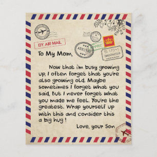 To My Son Gift, Mum And Son, Love Letter To Son Flyer