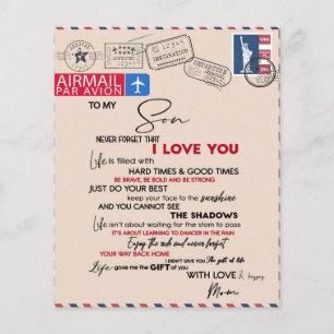 To My Son Gift, Mum And Son, Love Letter To Son Flyer